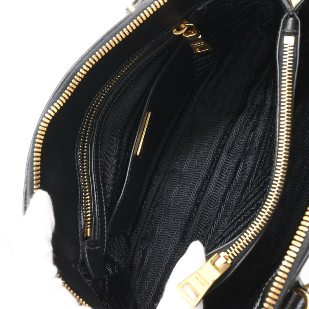 Prada Black Saffiano Triangle Handbag