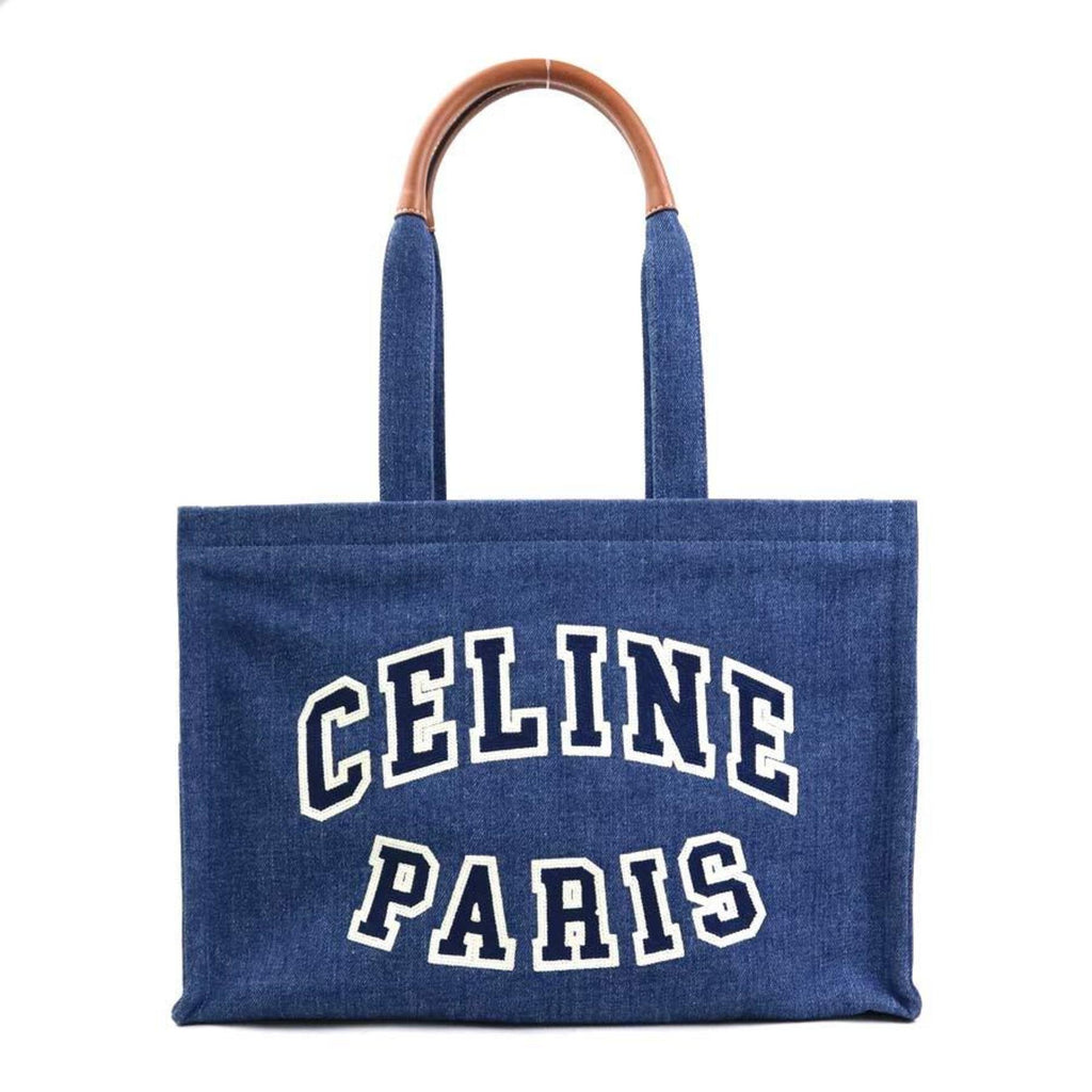 Celine Blue Denim Leather Shoulder Bag