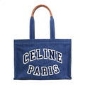 Celine Blue Denim Leather Shoulder Bag