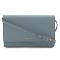 Prada Saffiano Blue Light Blue Saffiano Leather Chain/Shoulder Wallet