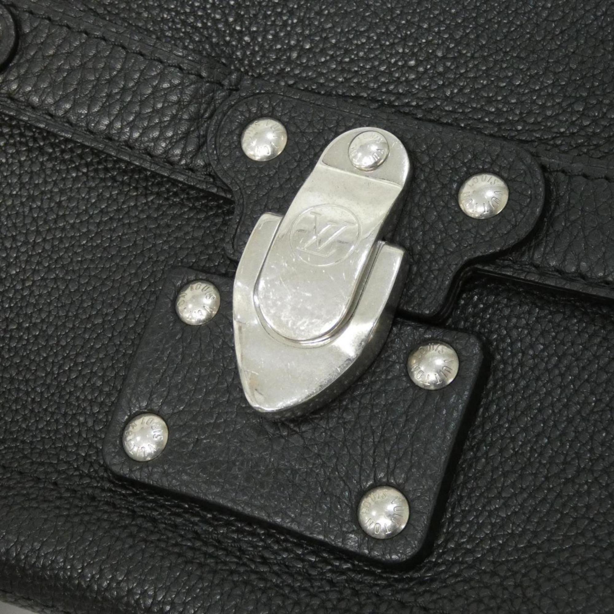 Louis Vuitton Black Leather Shoulder Bag