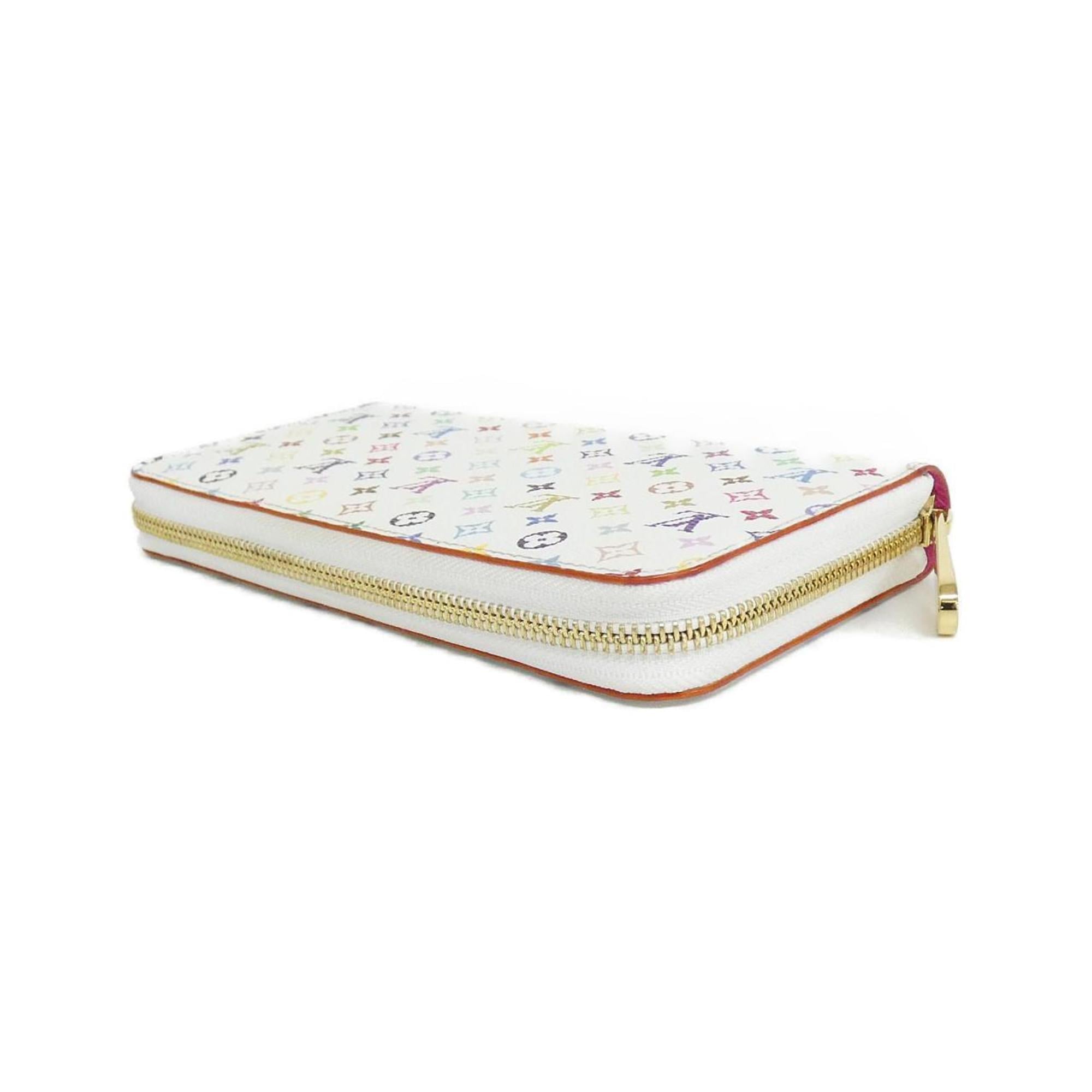 Louis Vuitton Multi-Color White Coated Canvas Long Wallet