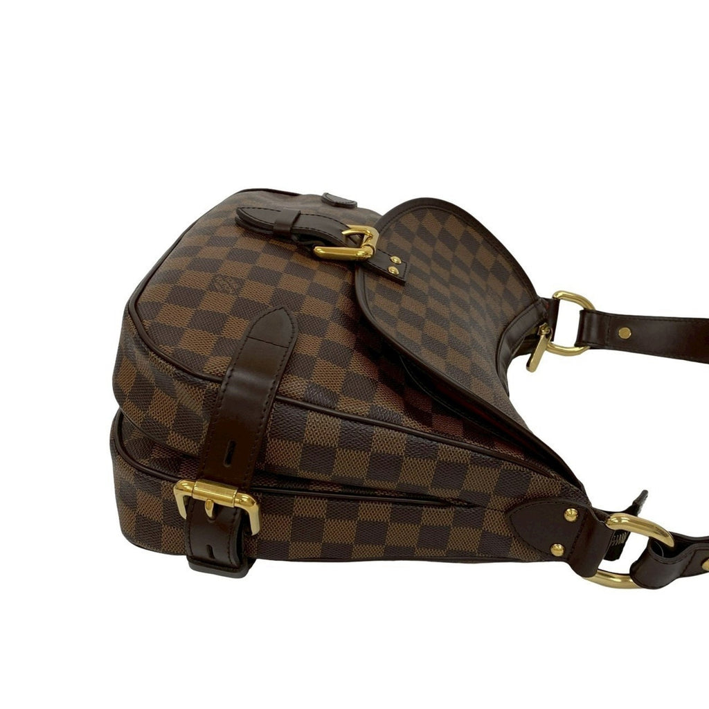 Louis Vuitton Brown Leather Pvc Shoulder Bag Tote Bag