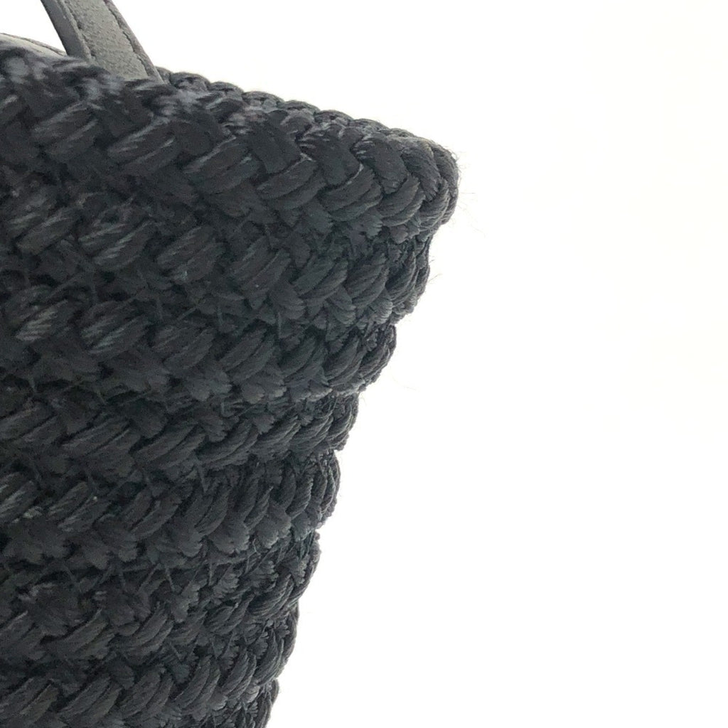Balenciaga Black Nylon Leather Basket Shoulder