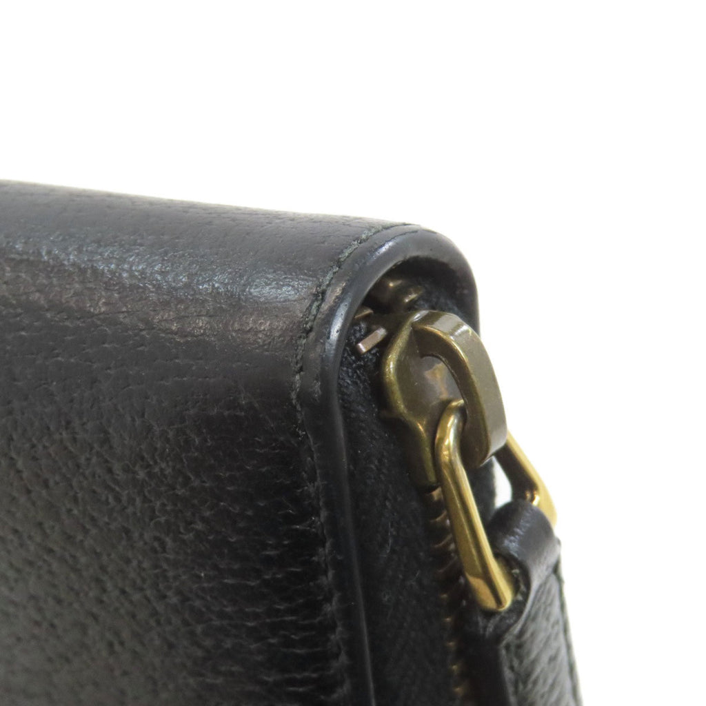 Gucci Black Leather Long Wallet (Bi-Fold) (Pre-Owned)