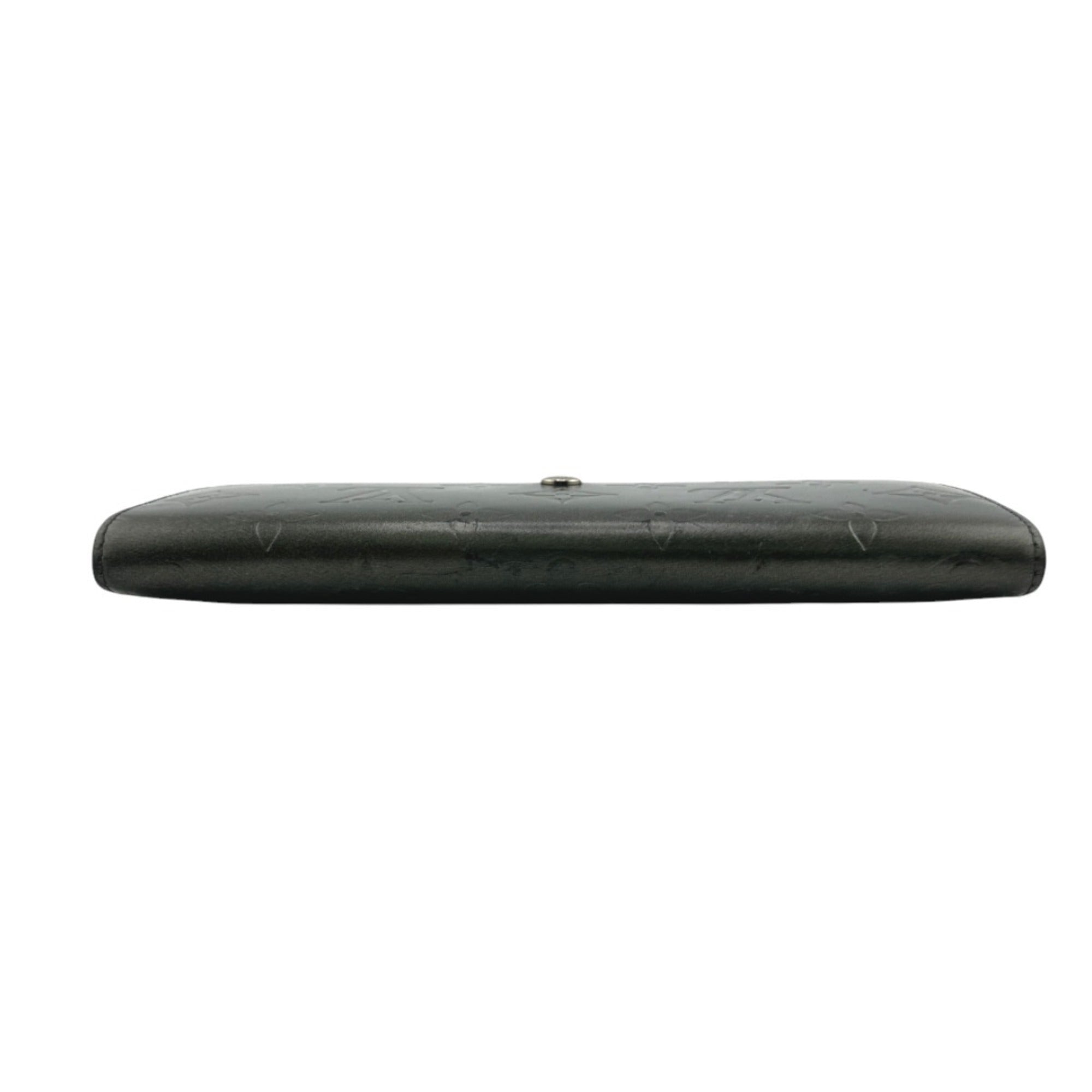 Louis Vuitton Monogram Mat Black Noir Monogram Mat Wallet (Tri-Fold)