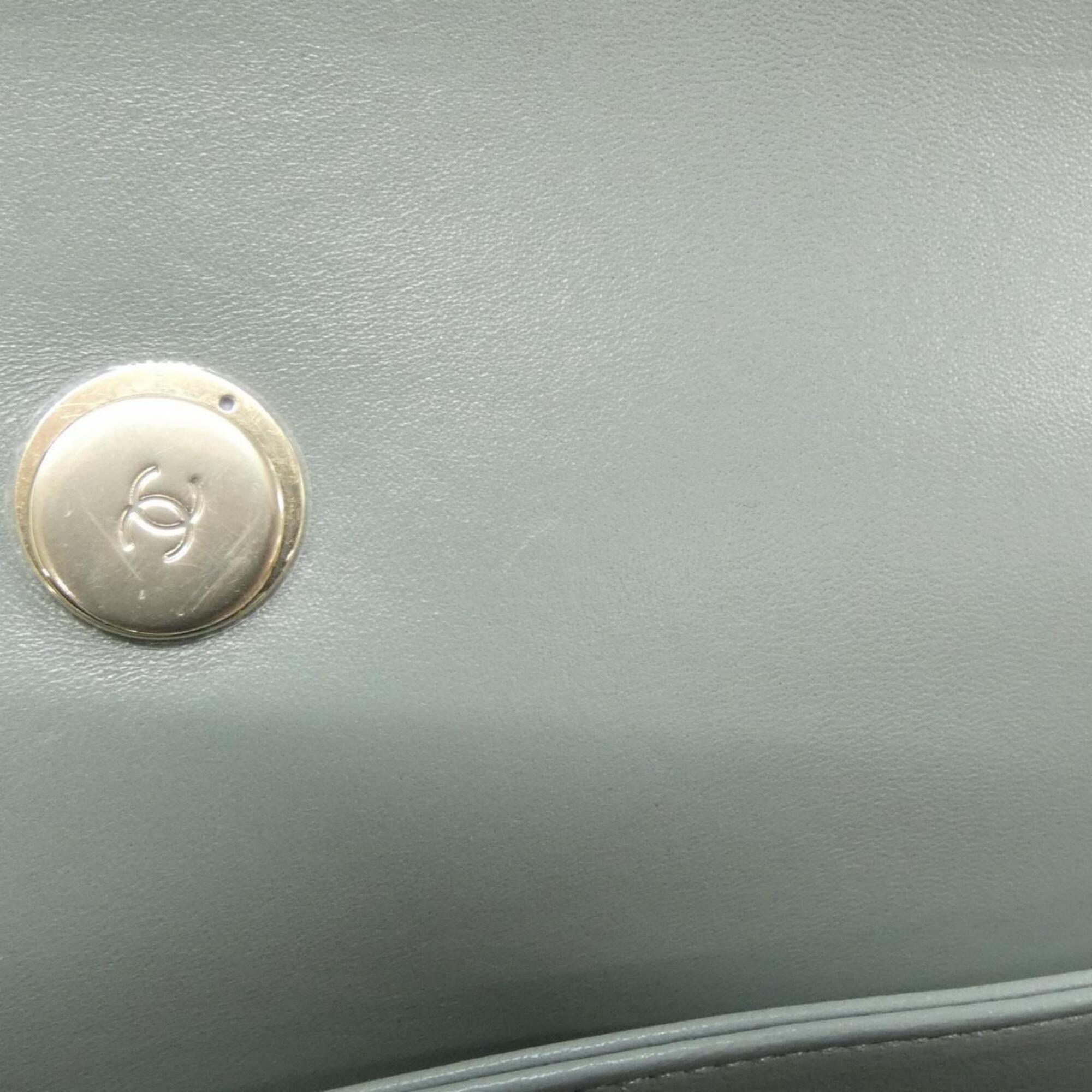 Chanel Light Blue Leather Handbag