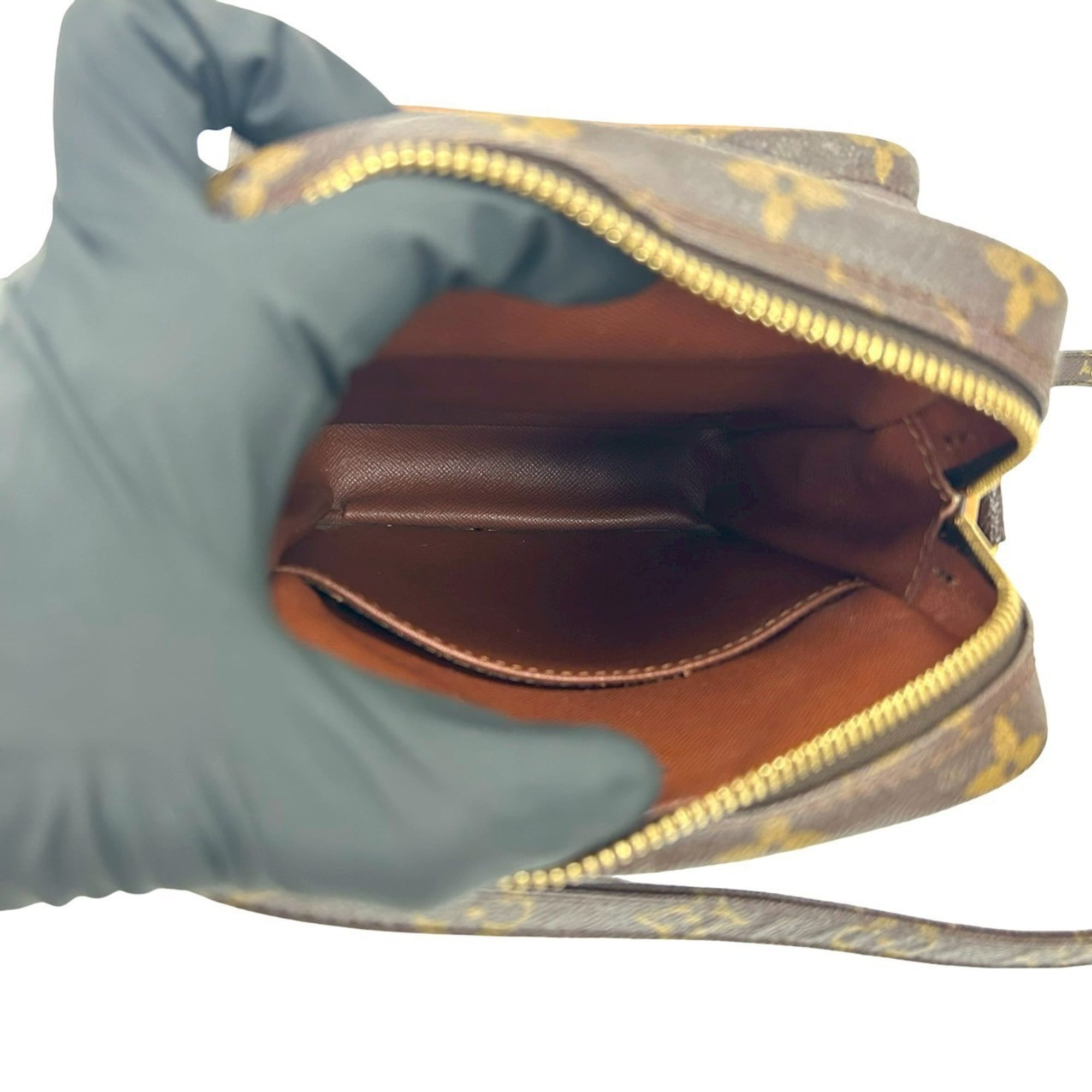 Louis Vuitton Brown Leather Pvc Pochette Shoulder Bag