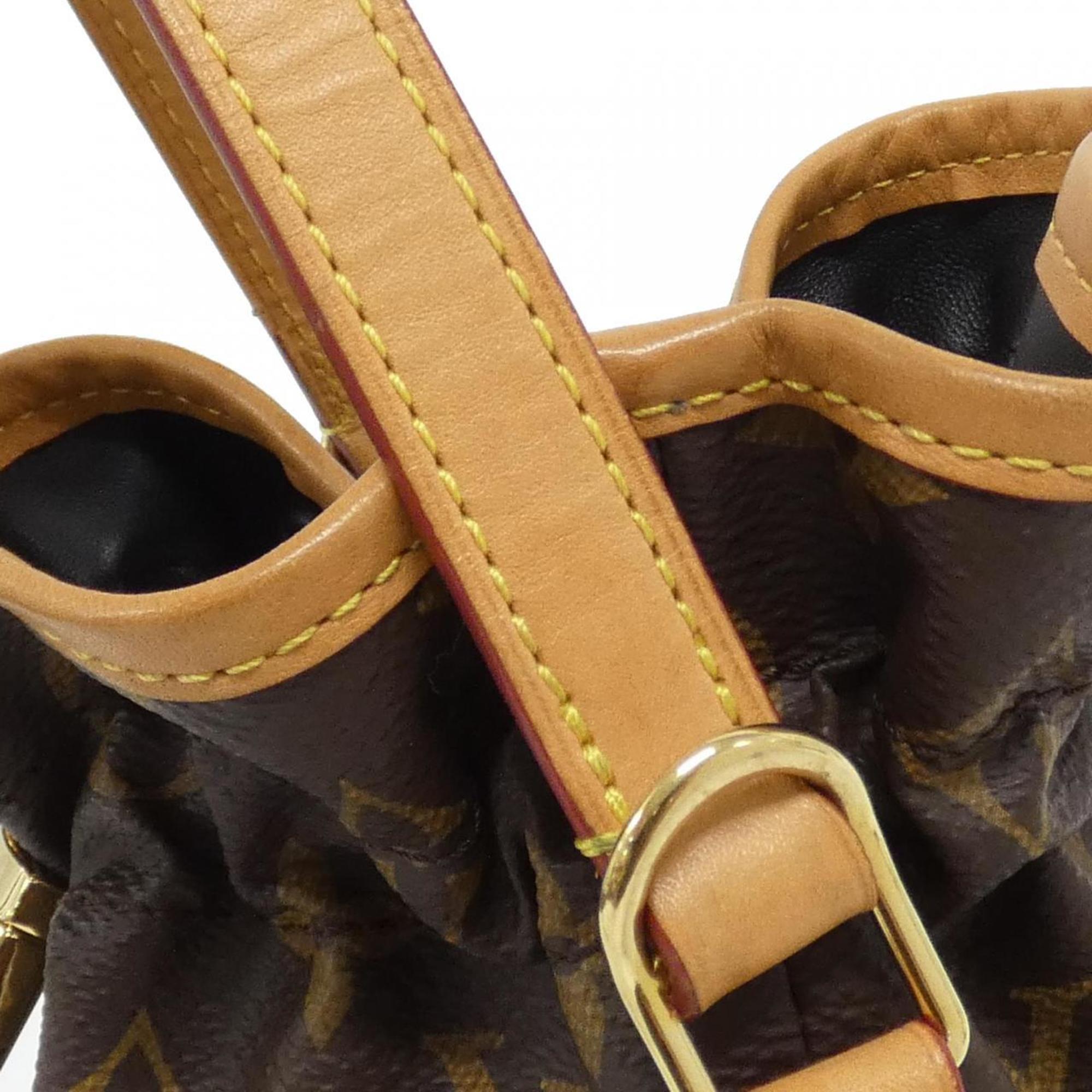 Louis Vuitton Marron Coated Canvas Handbag