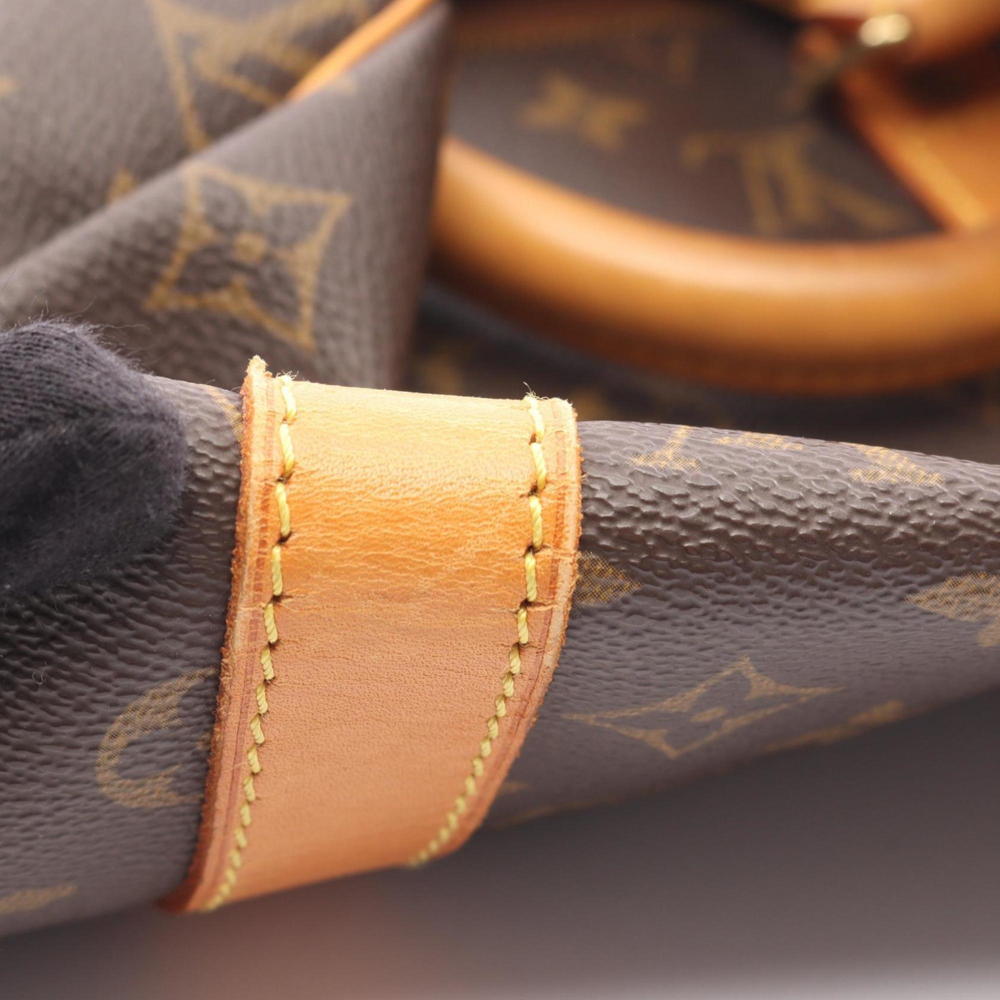 Louis Vuitton Brown Monogram Coated Canvas Leather Boston Bag
