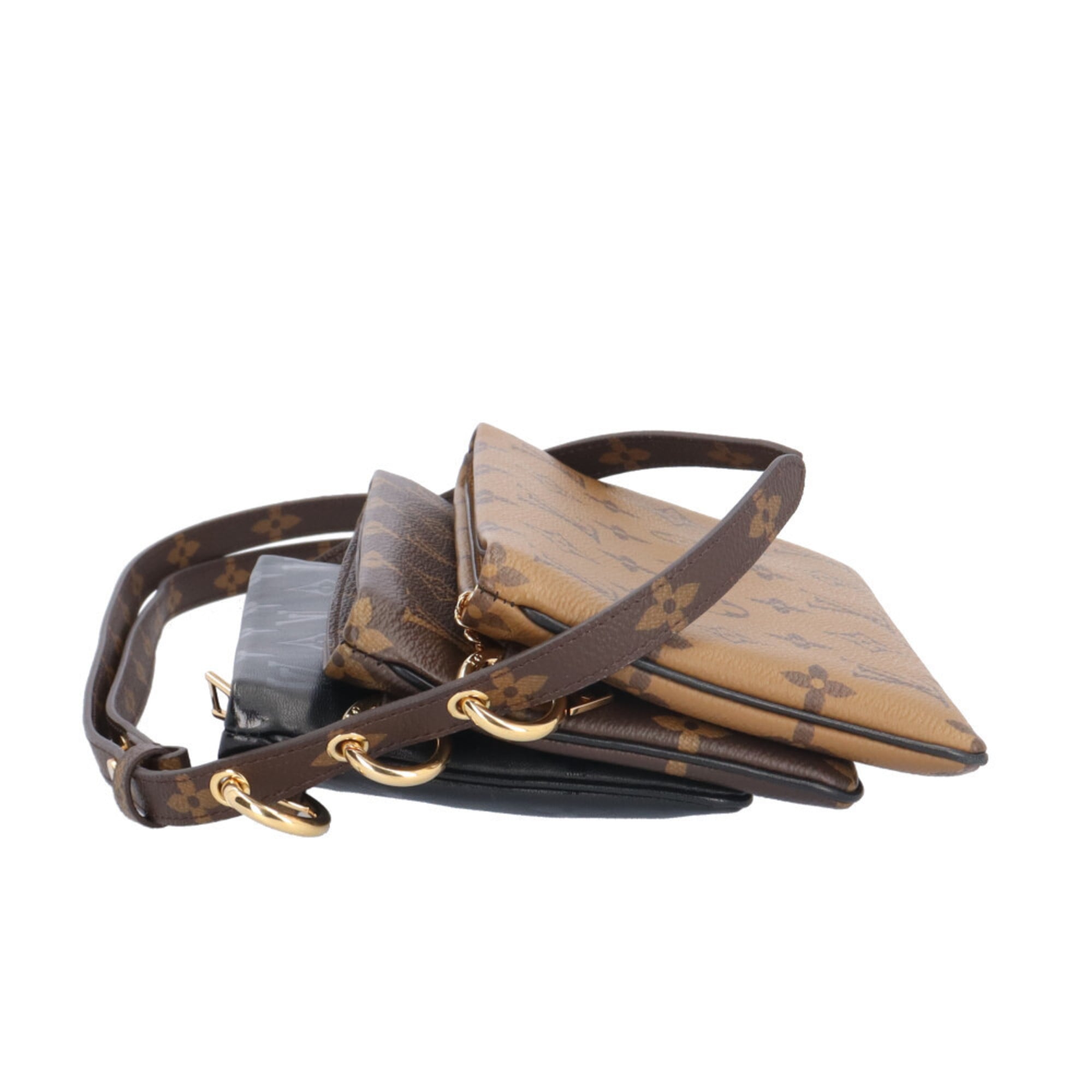 Louis Vuitton Monogram Brown Monogram Monogram Reverse Monogram Monogram Reverse Pochette Shoulder Bag