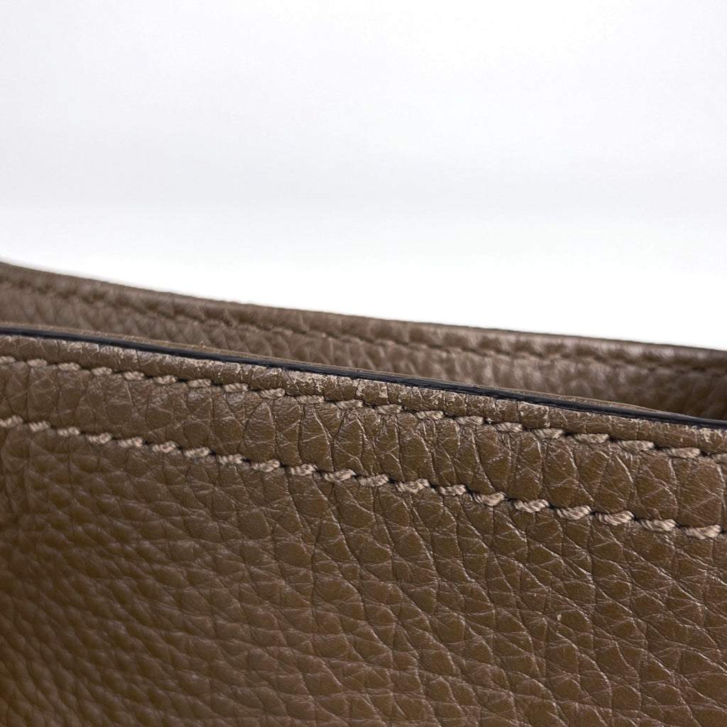 Gucci Brown Leather Shoulder Bag Tote Bag (Pre-Owned)