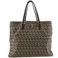 Fendi Brown Nylon Canvas Handbag