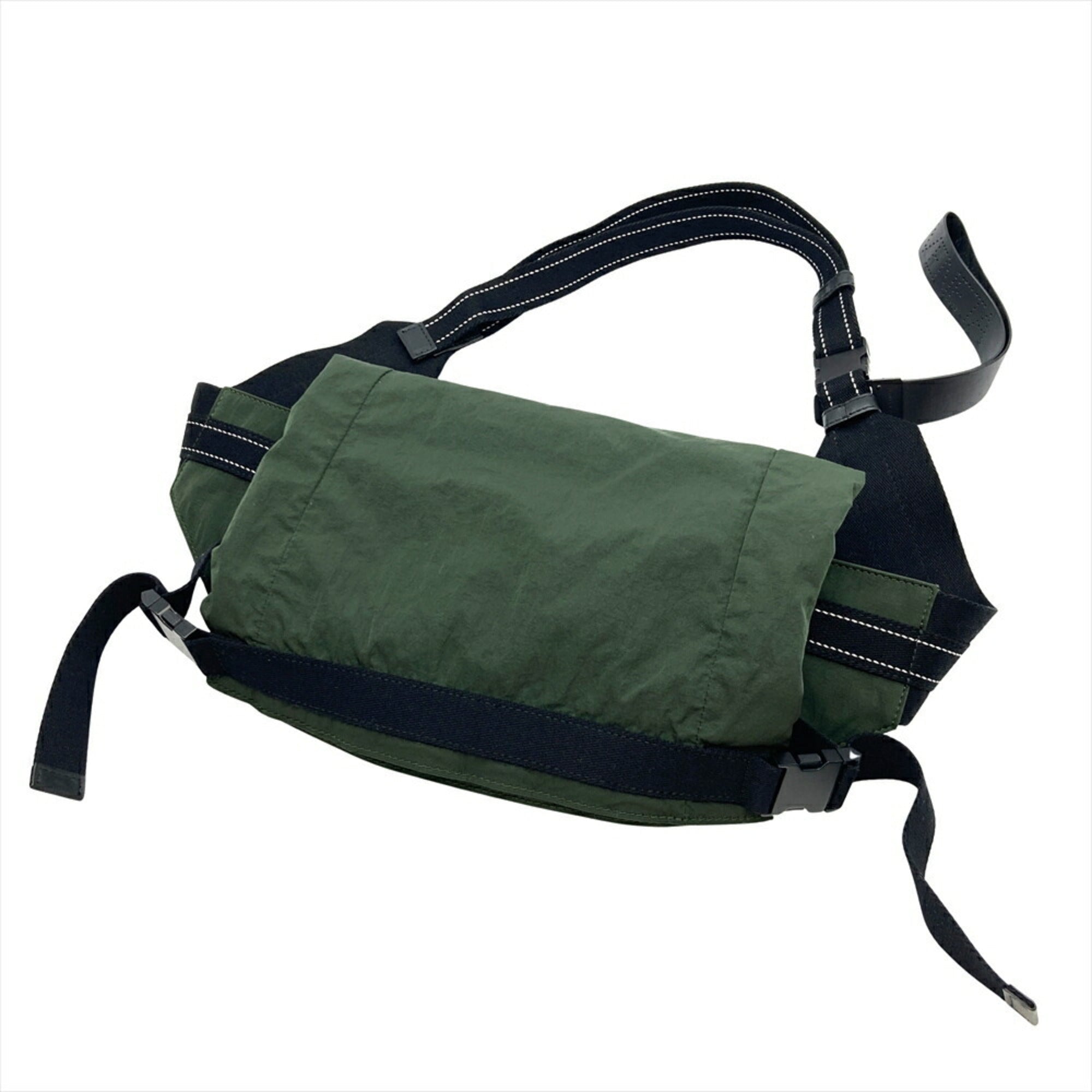 Bottega Veneta Green Nylon Fanny Pack Sling Bag