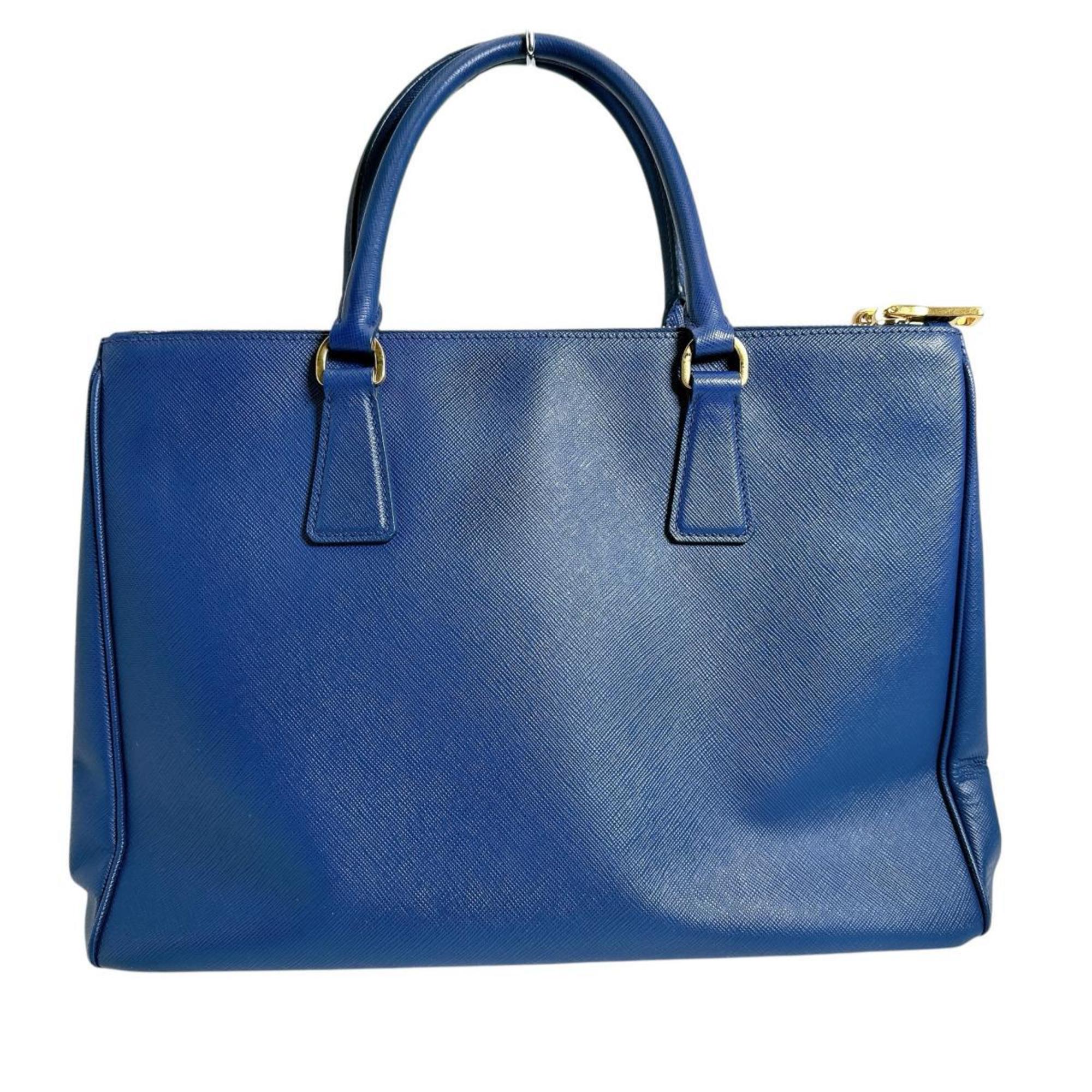 Prada Blue Leather Handbag Shoulder Bag