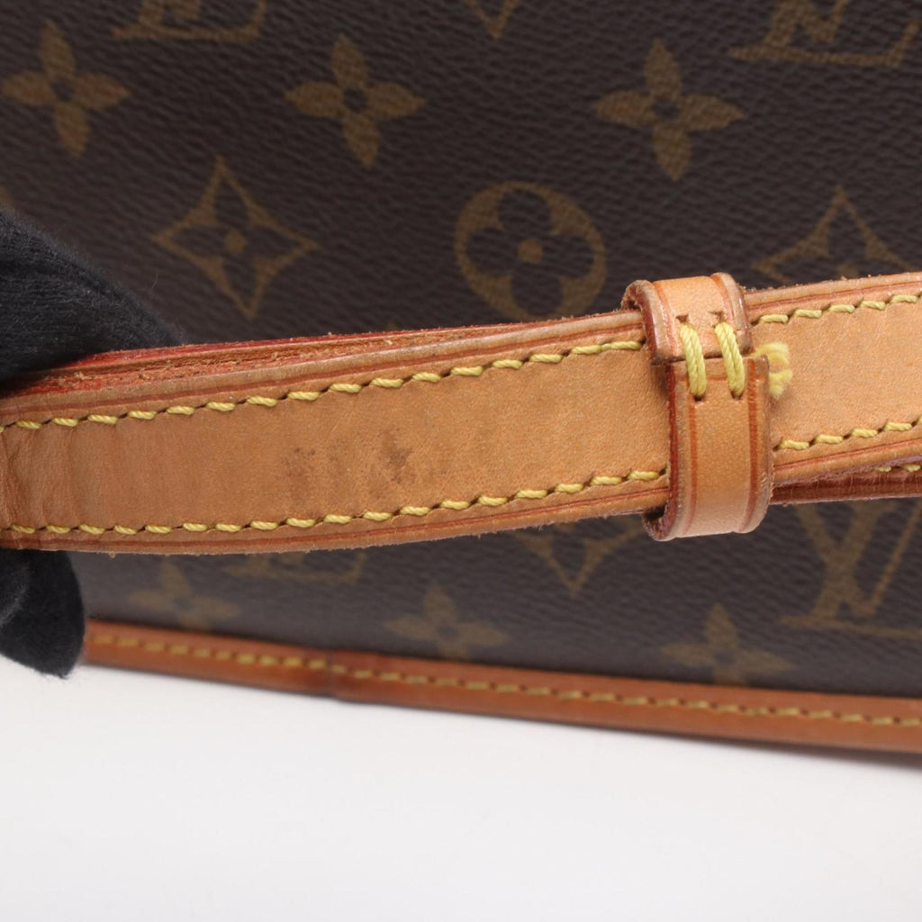 Louis Vuitton Brown Coated Canvas Leather Shoulder Bag