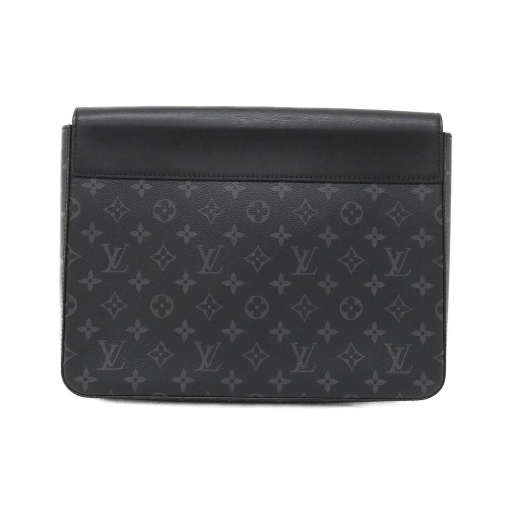 Louis Vuitton Black Coated Canvas Clutch Bag Handbag