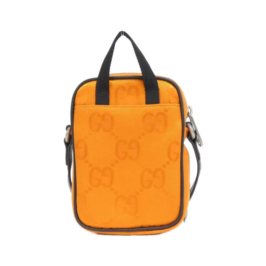 Gucci Black Orange Nylon Leather Shoulder Bag (Pre-Owned)