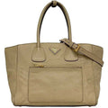 Prada Beige Leather Handbag Shoulder Bag