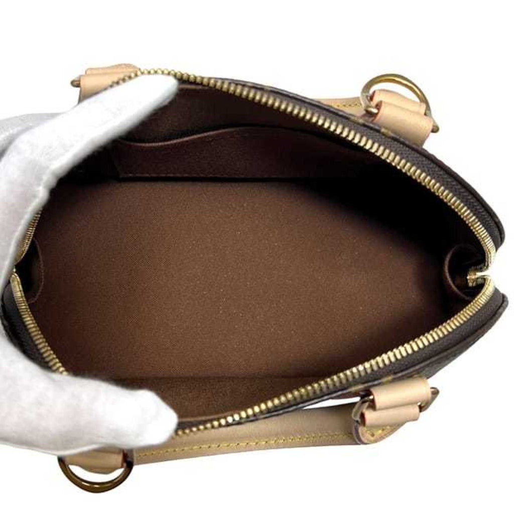 Louis Vuitton Brown Monogram Canvas Leather Handbag Shoulder Bag