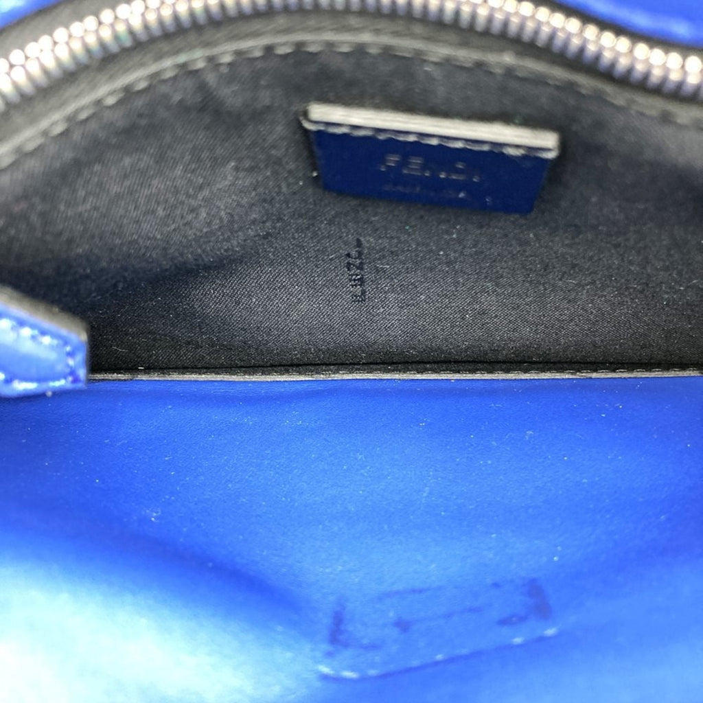 Fendi Blue Leather Clutch Bag Pouch