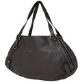 Gucci Dark Brown Leather Handbag Tote Bag (Pre-Owned)