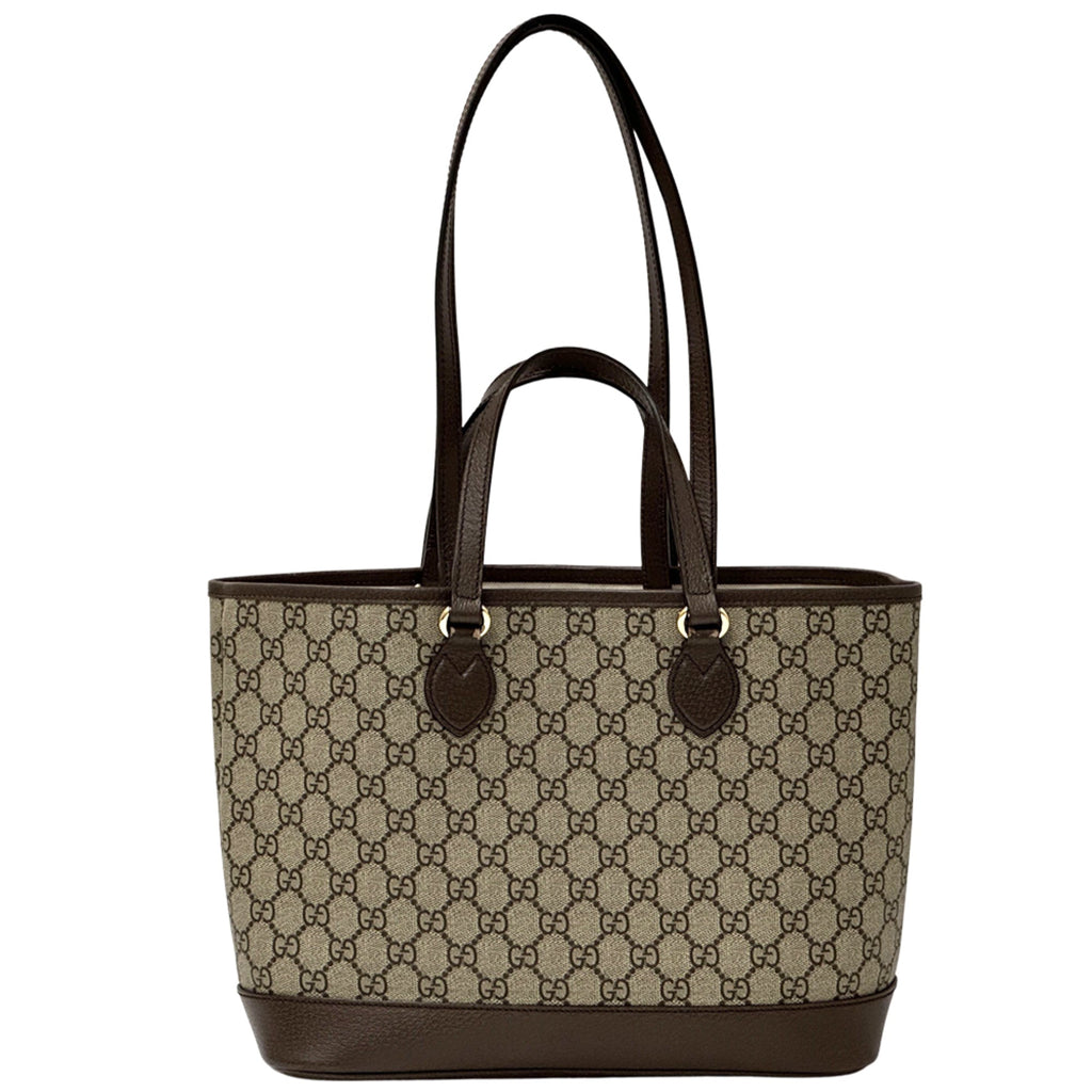 Gucci Brown Gg Supreme Canvas Handbag Tote Bag (Pre-Owned)