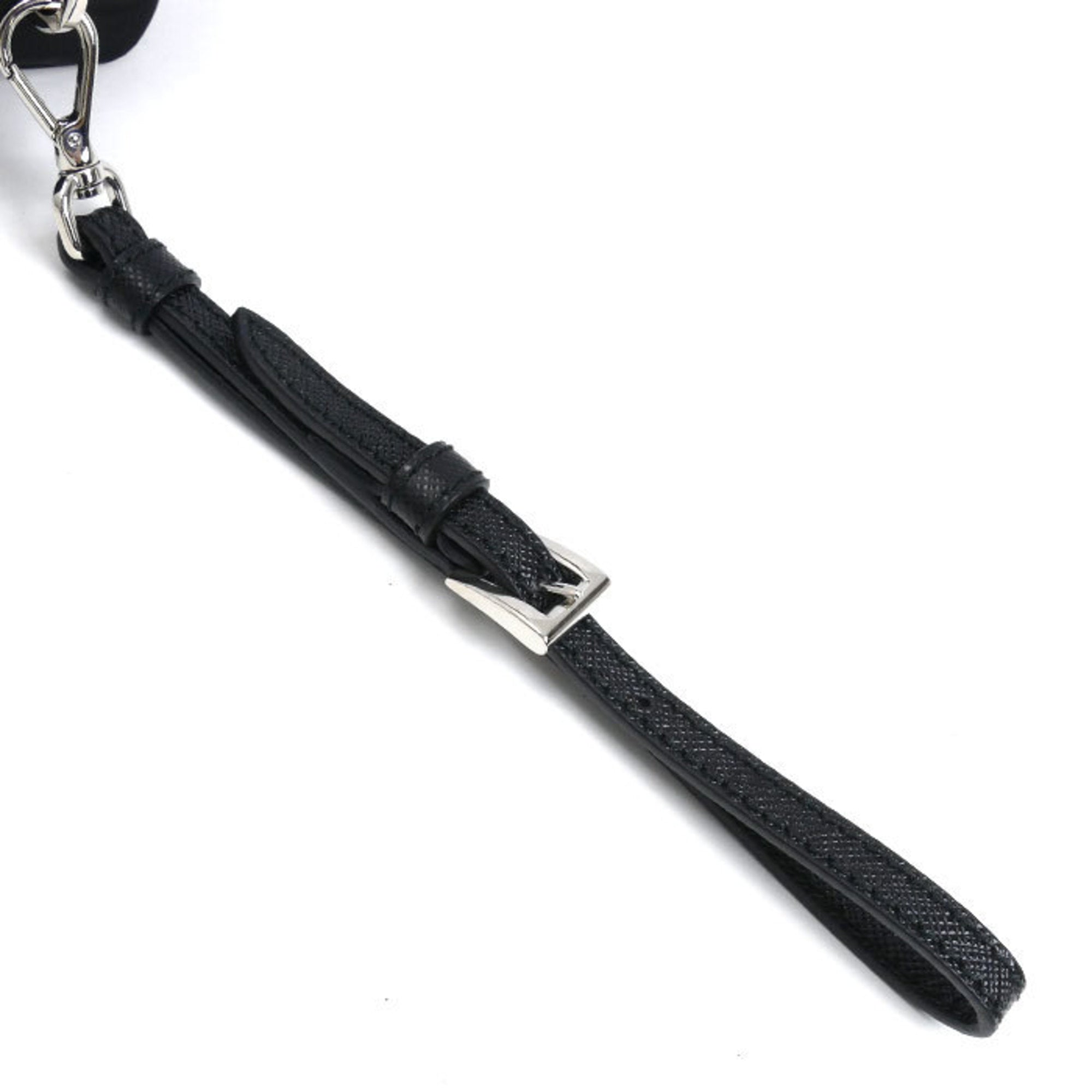 Prada Black Leather Nylon Pouch