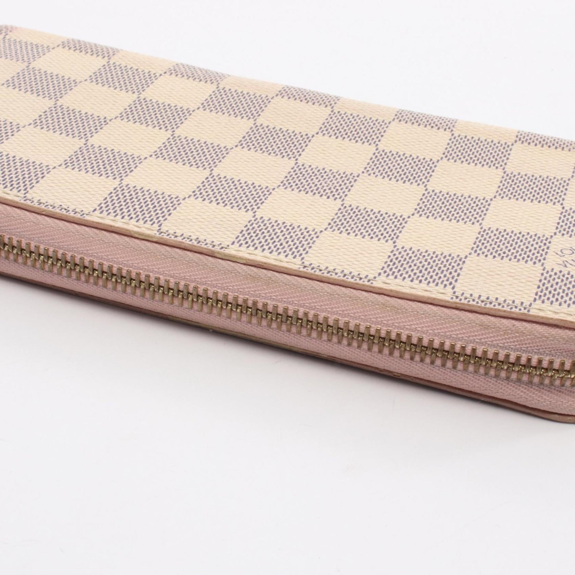 Louis Vuitton Rose Ballerine White Coated Canvas Long Wallet