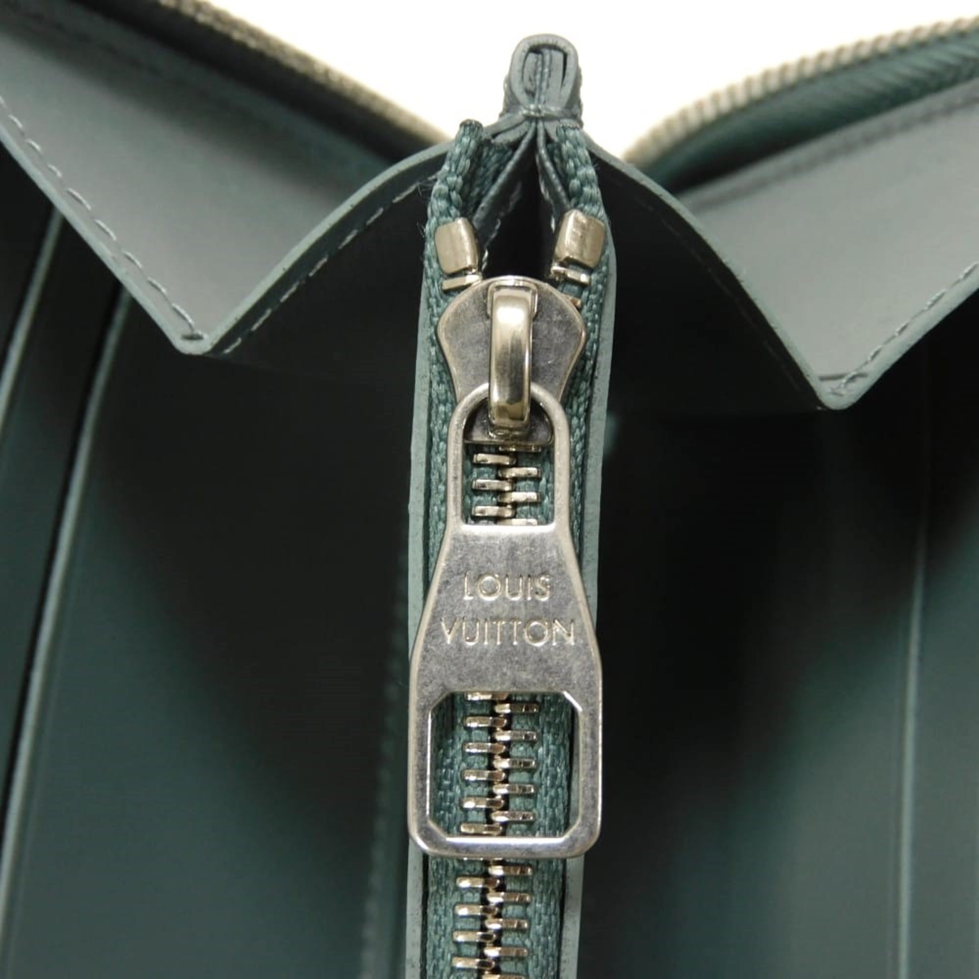Louis Vuitton Green Leather Long Wallet