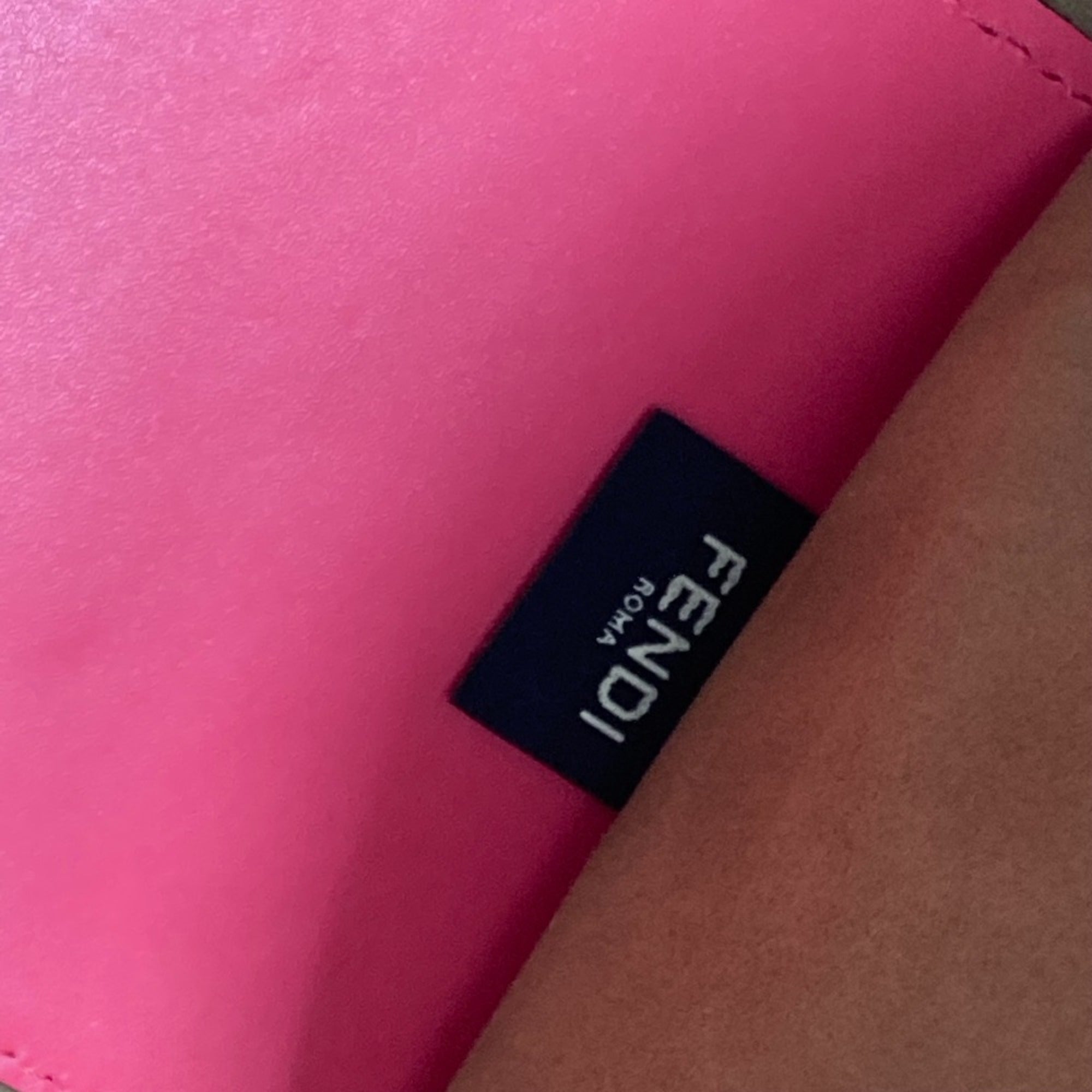 Fendi Pink Leather Tote Bag