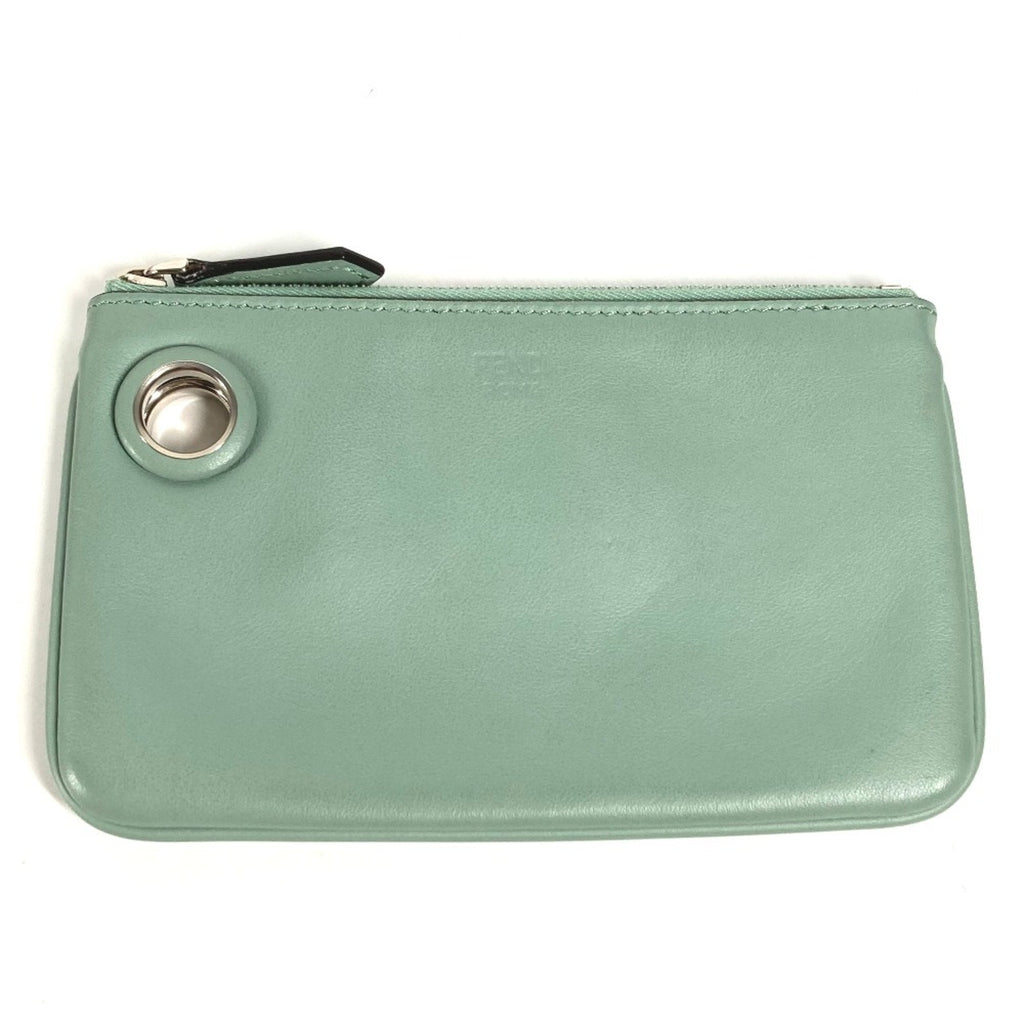 Fendi Green Leather Pouch
