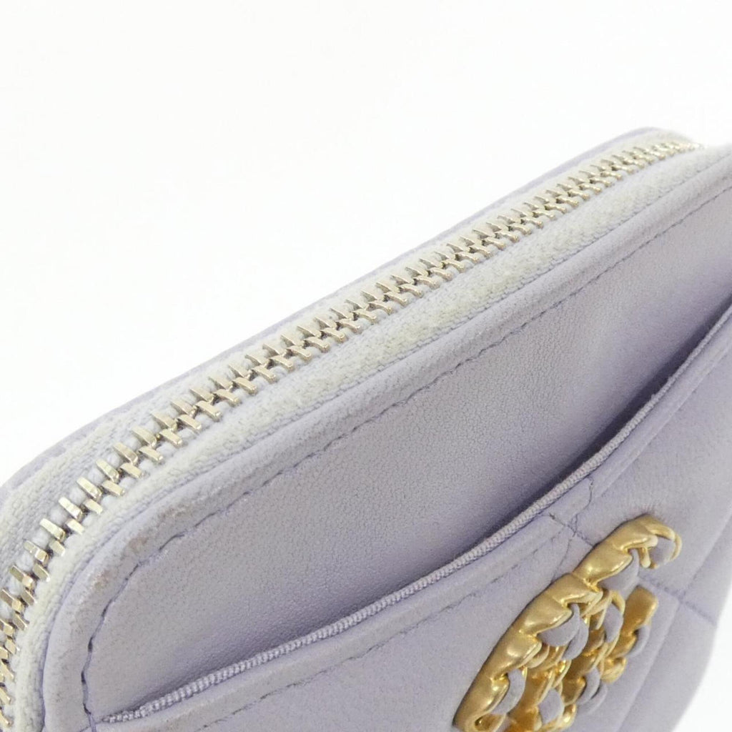 Chanel Purple Leather Coin Purse/Coin Case