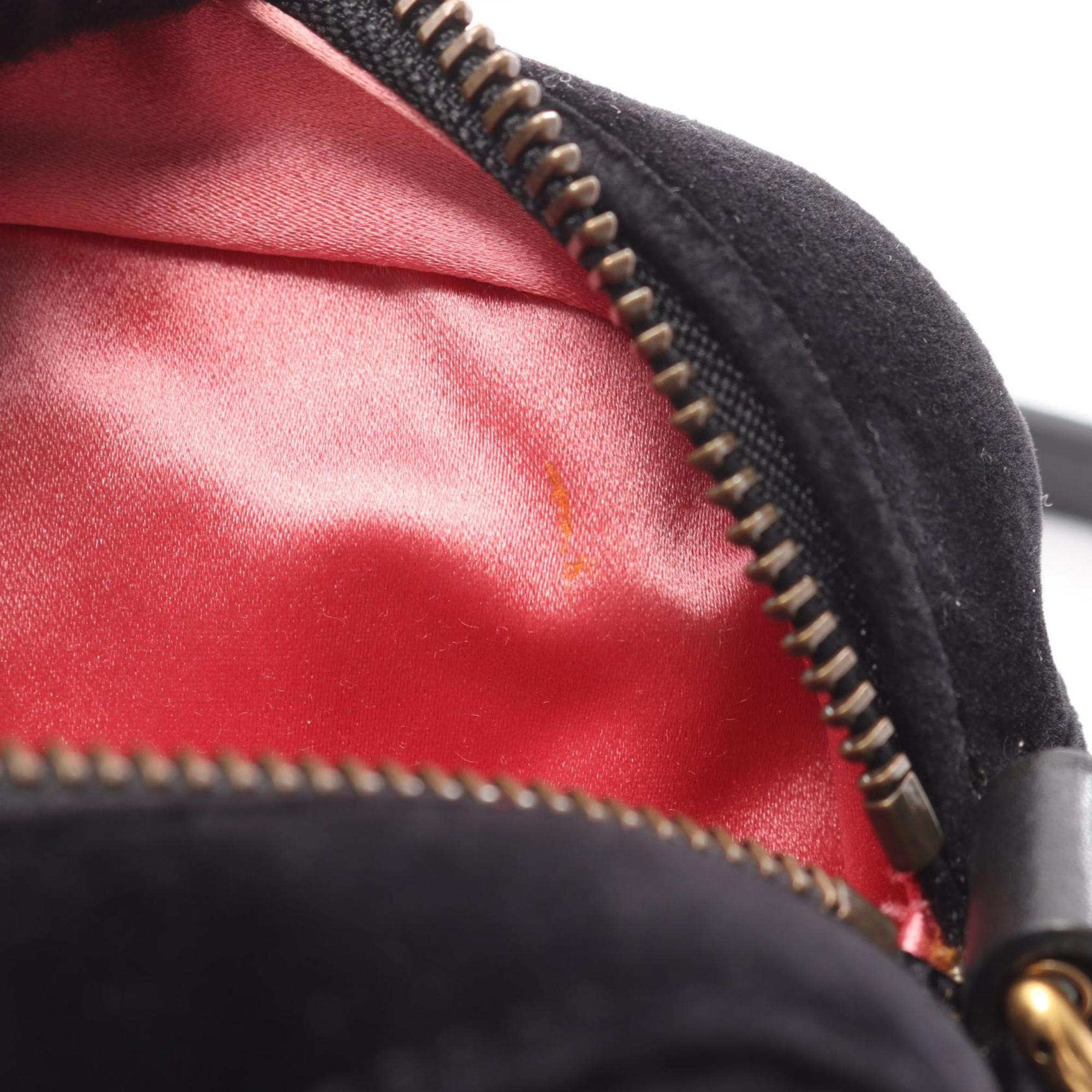 Gucci Black Fabric Leather Shoulder Bag (Pre-Owned)