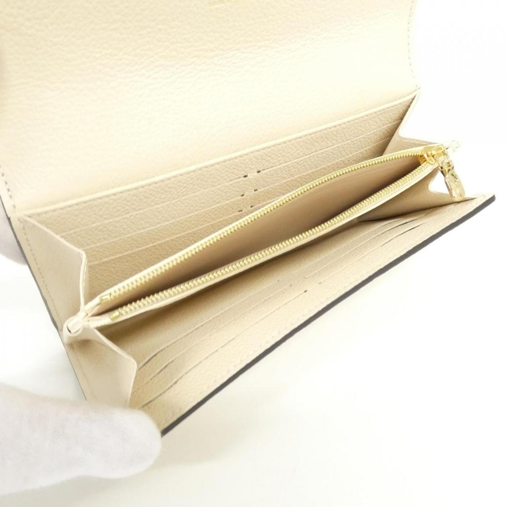 Louis Vuitton Beige Leather Long Wallet