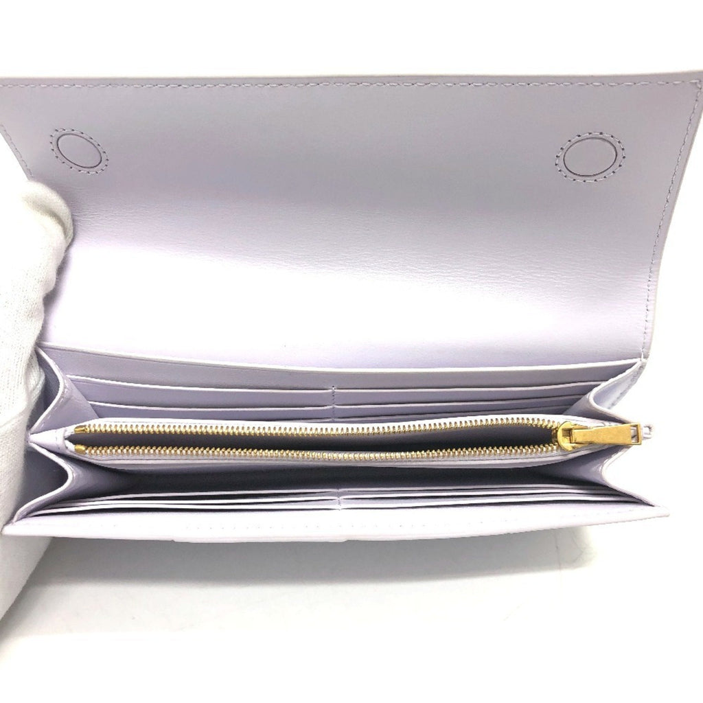 Bottega Veneta Purple Leather Long Wallet (Bi-Fold)