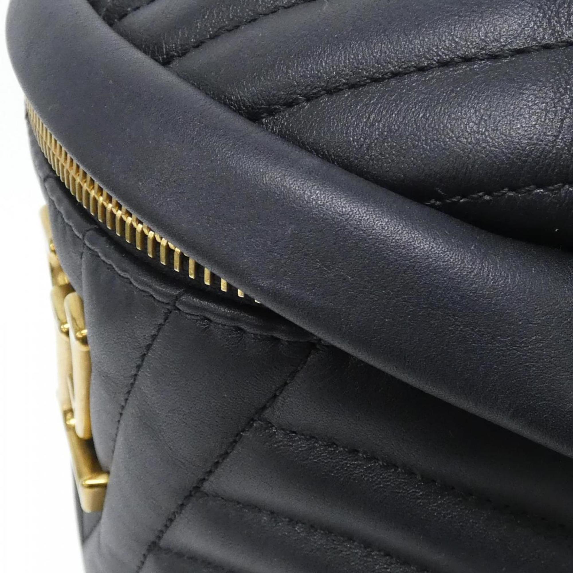 Louis Vuitton Black Leather Shoulder Bag