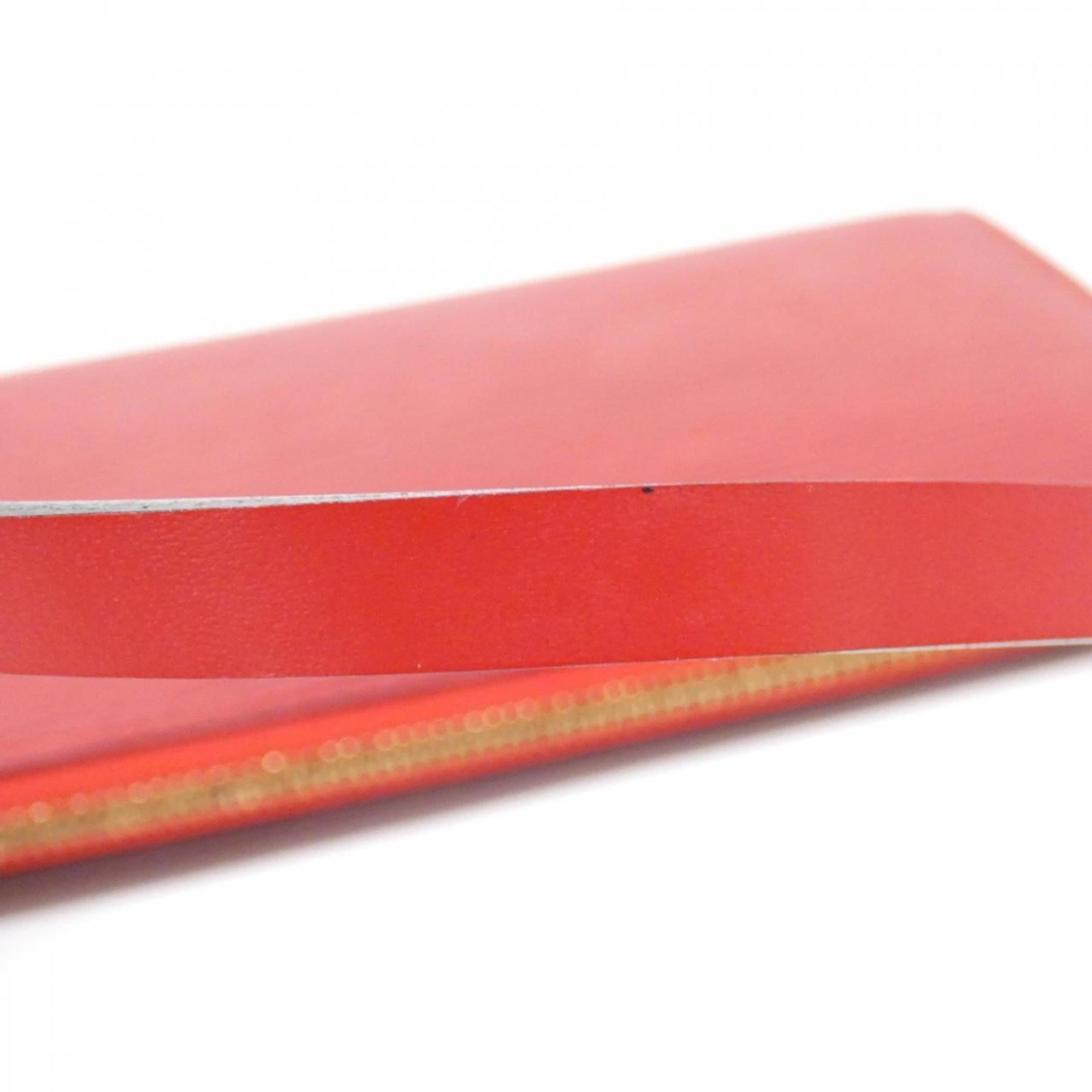 Louis Vuitton Red Color Leather Pochette Pouch
