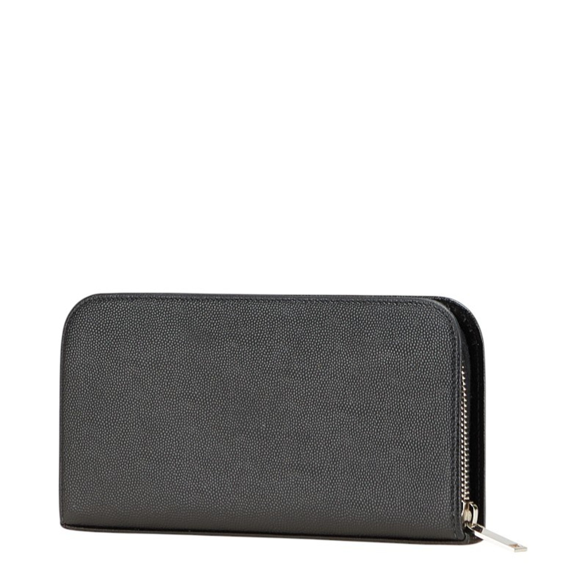 Saint Laurent Black Leather Coin Purse/Coin Case (Pre-Owned)