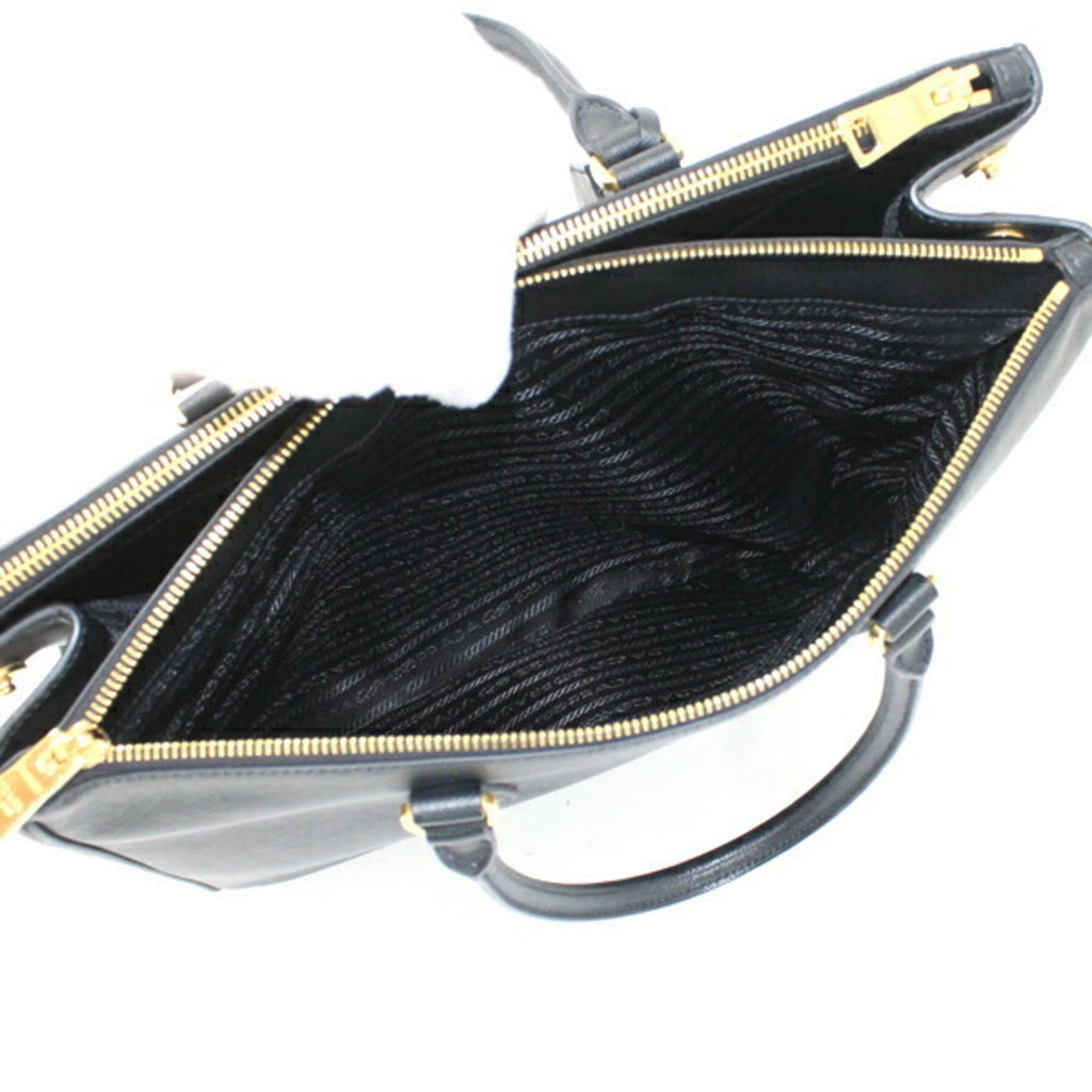 Prada Black Nero Saffiano Lux Handbag Shoulder Bag Tote Bag