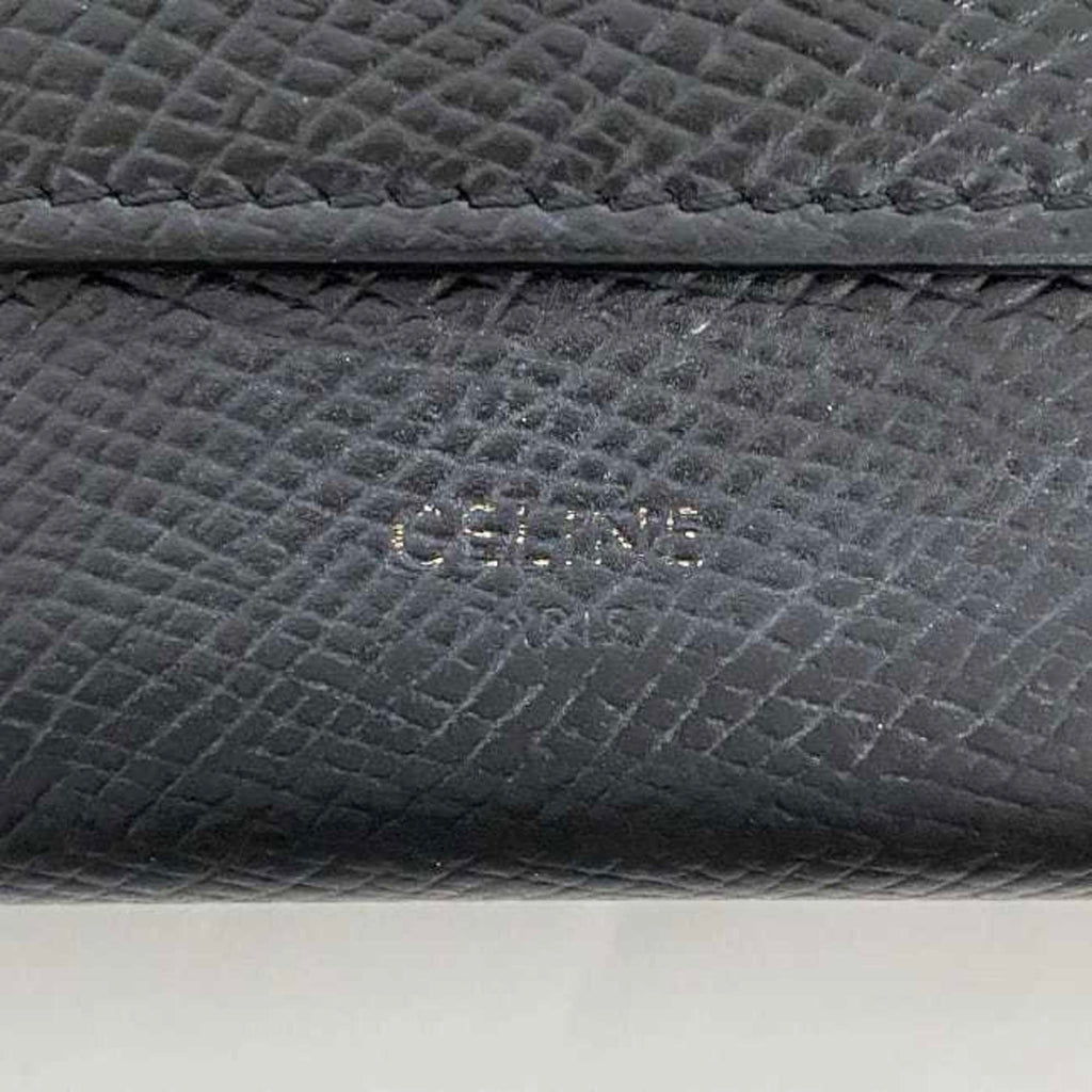 Celine Black Leather Wallet (Tri-Fold)