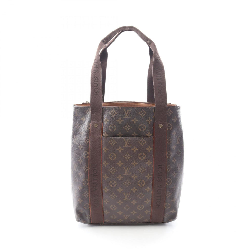 Louis Vuitton Brown Coated Canvas Leather Tote Bag