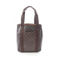 Louis Vuitton Brown Coated Canvas Leather Tote Bag
