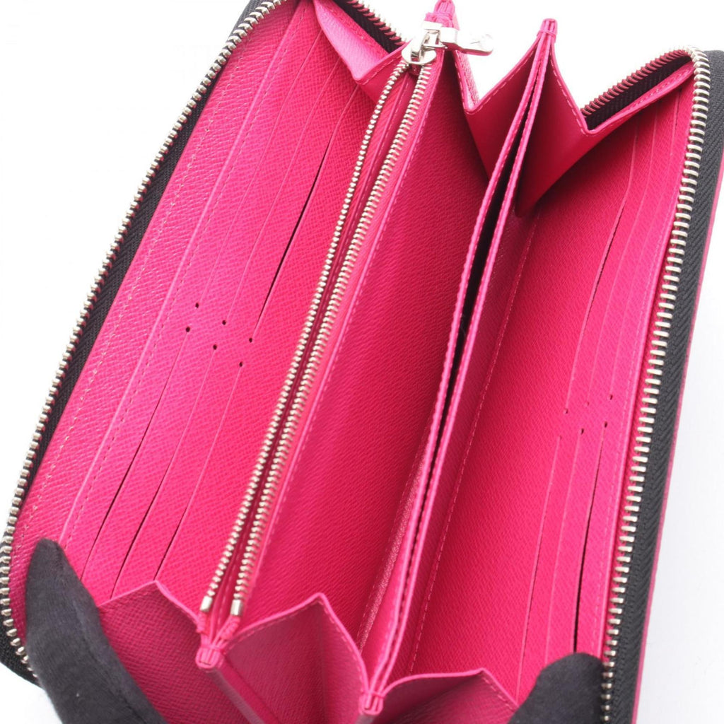 Louis Vuitton Black Hot Pink Noir Pink Leather Long Wallet