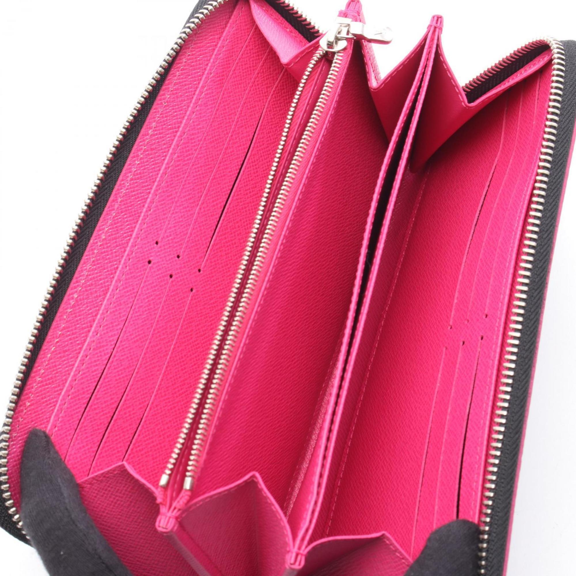 Louis Vuitton Black Hot Pink Noir Pink Leather Long Wallet