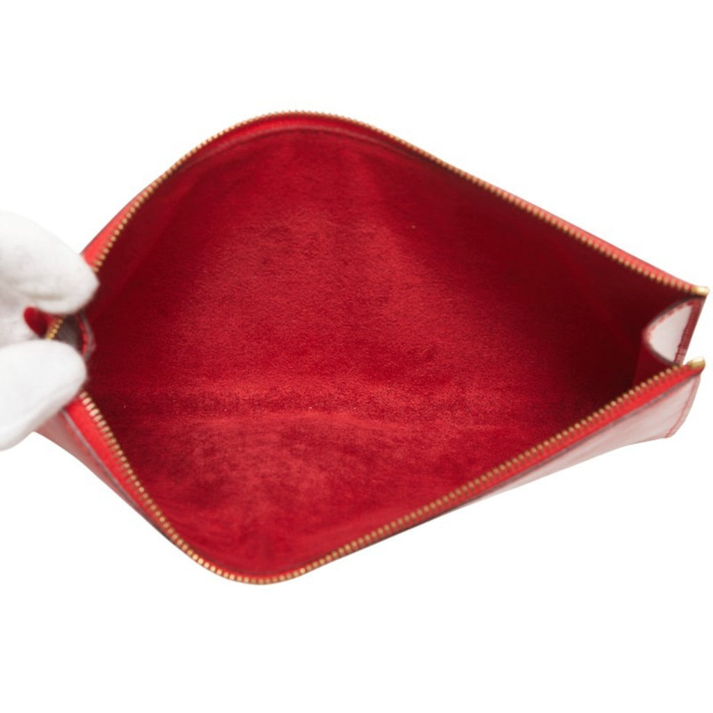 Louis Vuitton Epi Castilian Red Leather Handbag Pochette