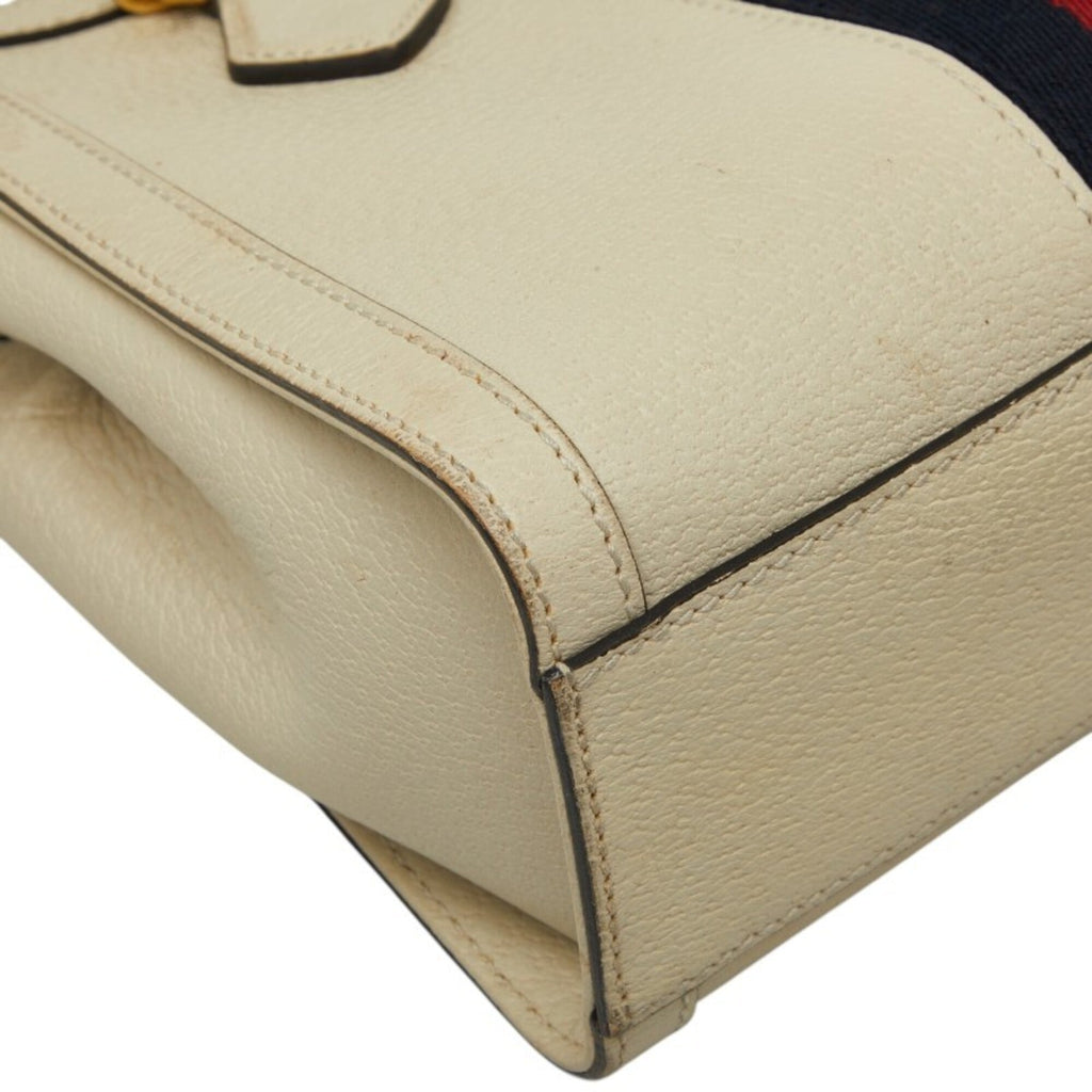 Gucci Ivory Leather Handbag Shoulder Bag (Pre-Owned)