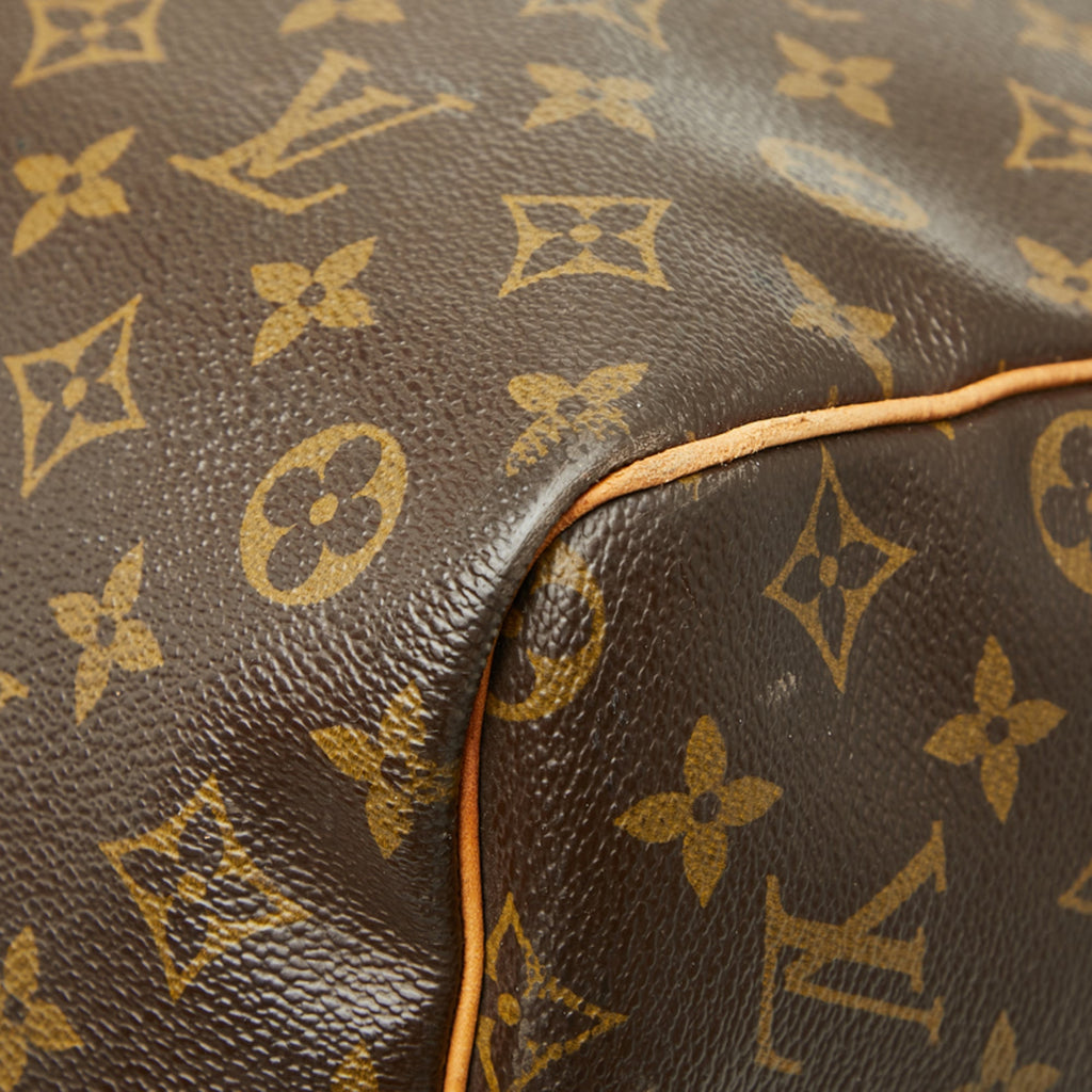 Louis Vuitton Monogram Brown Pvc Leather Boston Bag Shoulder Bag