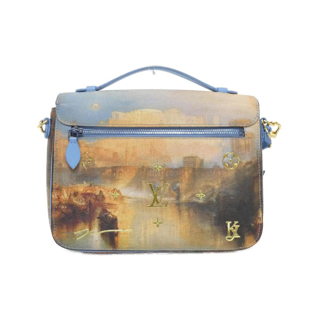 Louis Vuitton Multi-Color Sky Blue Coated Canvas Handbag Pochette
