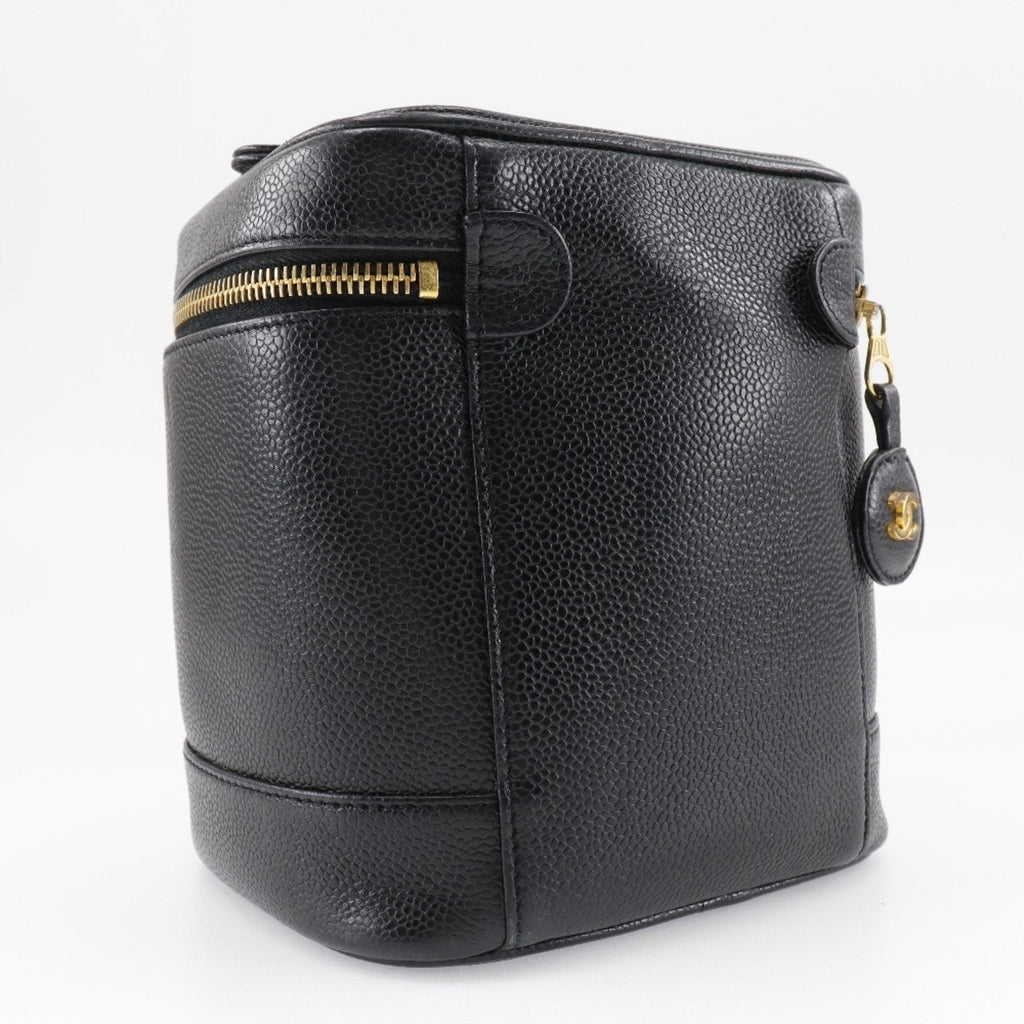 Chanel Caviar Skin Black Caviar Leather Handbag